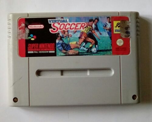 *CARTOUCHE SEULEMENT* Virtual Soccer Football Super Nintendo SNES - Photo 1/1