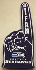 Seattle Seahawks Foam Finger #1 Fan Hand - 18 in! Great for Game Day Party!