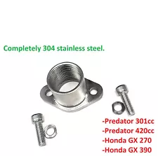 Exhaust Adaptor Female 1" Flange for: Predator 420cc & 301cc, Honda GX270, GX390