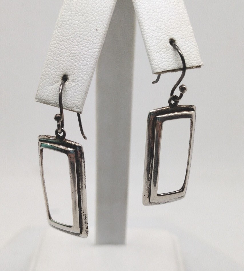 Sterling Silver 925 Forever Rectangular Dangle Dr… - image 3