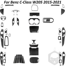 51Pcs Real Carbon Fiber Full Interior Kit Aufkleber f&uuml;r C-CLass W205 GLC 2015-21
