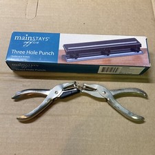 3 Hole Punch  up to 10 Sheets  Mainstays Office and 2 Used Single Hole Punch  