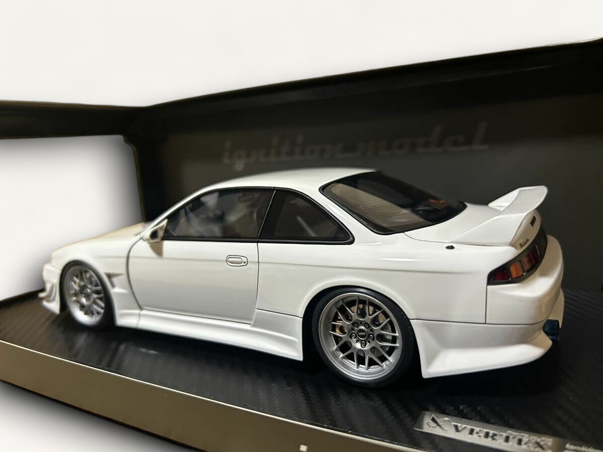 Ignition model 1/18 scale car VERTEX S14 Silvia White BBS RG