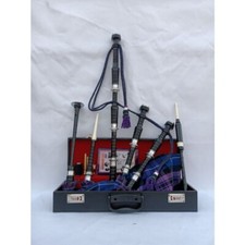 Traditional Scottish Highland Bagpipes With Black Finish Free Practice Chanter