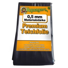 Telo per laghetto in PVC 20m x 2m 0,5mm, pellicola nera per il laghetto da giard