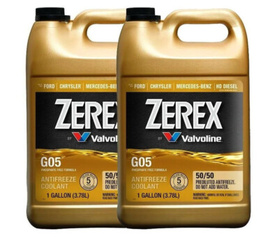 2Gallon ZEREX YELLOW Coolant Antifreeze Fluid For AUDI BMW JAGUAR KIA LAND ROVER