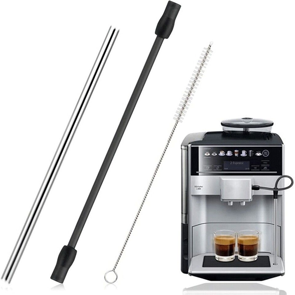 Coffee Machine Stainless Steel Milk Pipe and Cleaning Brush Accessory