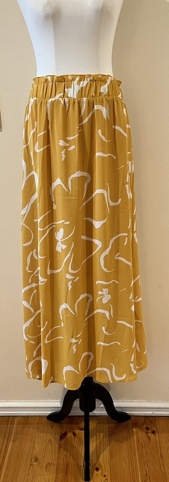 NWT Vero Moda Spicy Mustard Ilona Maxi Skirt Size L (rrp $64.95)