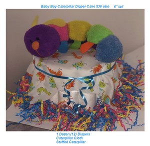 caterpillar diaper cake