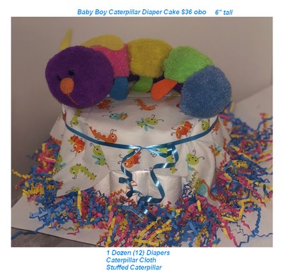 caterpillar diaper cake