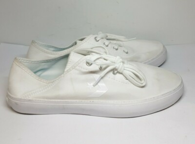N/117# Converse Costa Ox Damen Sneaker weiß Textil niedrig Schnürschuhe UK 4