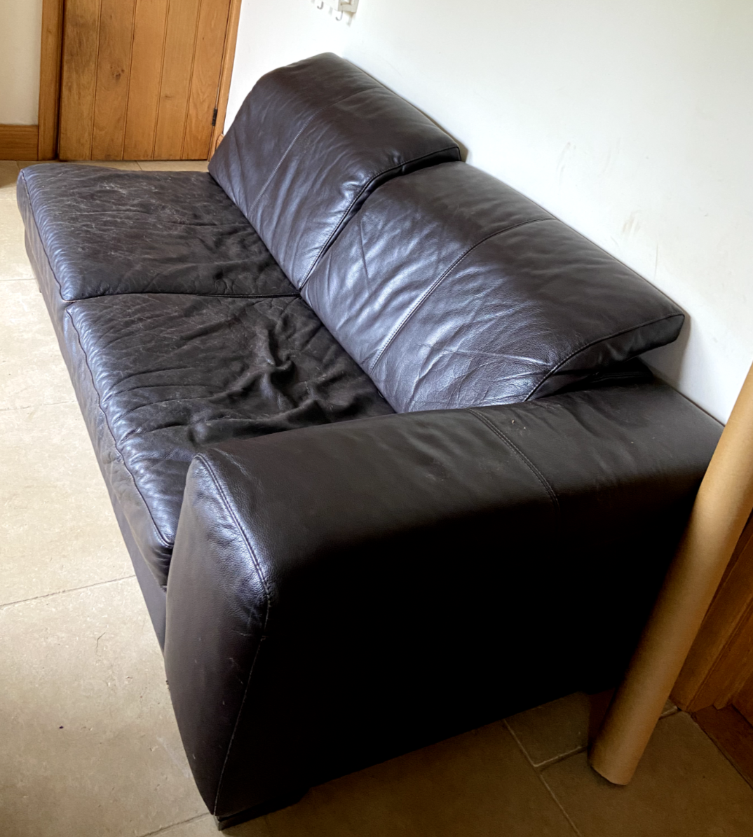 L shaped leather corner sofa eBay