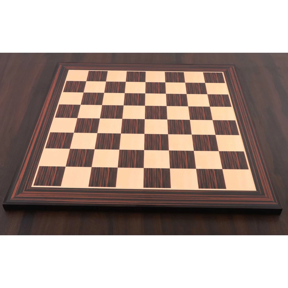 21" Tiger Ebony & Maple Wood Printed Chess Board- 55mm square- Matt Finish - Image 4 of 4