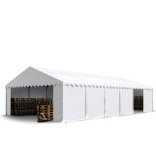 Tenda da magazzino 6x12 m tenda riparo con telaio a pavimento PVC 750 N bianco NUOVO
