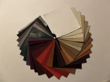 Upholstery Italian Leather Scrap 6 x 9 inches Multi Color 7 Piece