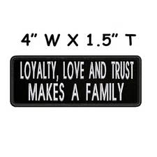 Loyalty Love & Trust Is Family Embroidered Patch Iron-on Badge Applique
