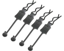Hot Racing HRABWP39E01 Body Clip Retainers 1/8 4 Blk