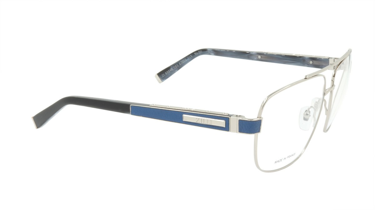 ZILLI Eyeglasses Frame Titanium Acetate Leather France Made ZI