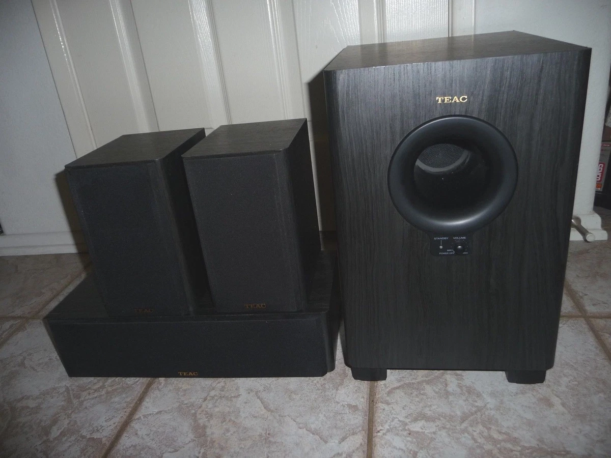 TEAC LSR 100 Black 3.1 Speaker System Powered Subwoofer Two