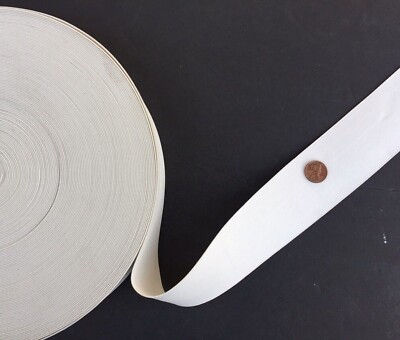 2'' inch White Knit Elastic Band  2, 4, 9 Yards