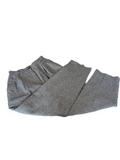 Vintage Requirements Straight Trousers Womens 12 Houndstooth Wool Pleated Grey