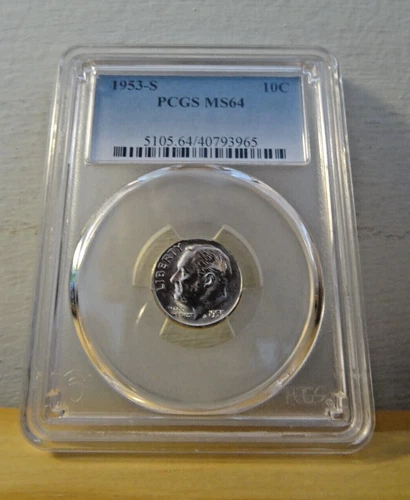 1953-S Roosevelt Silver Dime Uncirculated MS64 Uncirculated 10c US Silver