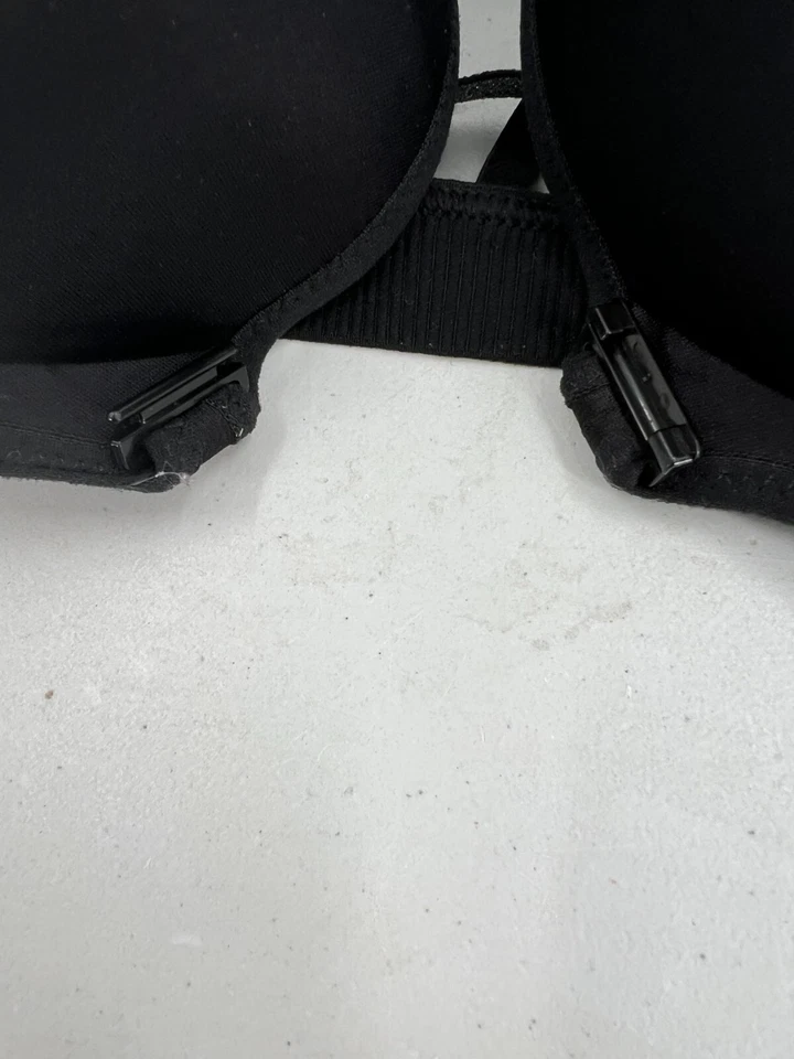 Victorias Secret Knockout Sports Bra Size 36D Black White Zip Front Closure - Image 4 of 4