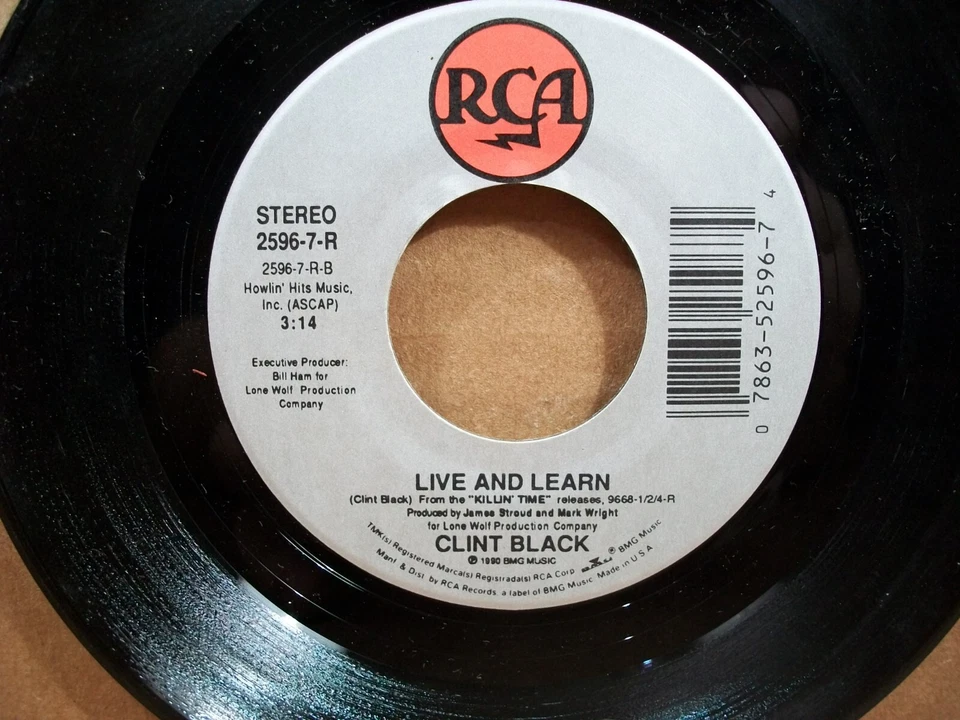 Clint Black - Nothing's News/Live And Learn (45 RPM, 1990, RCA) - Image 4 of 4
