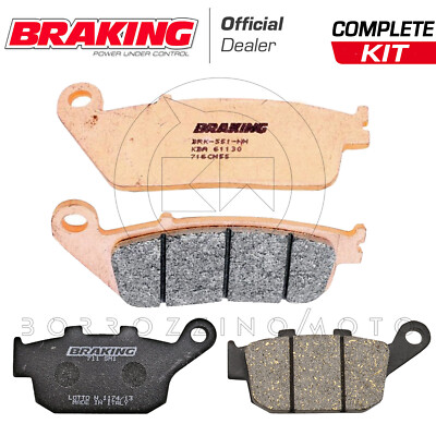 Set BREMSBELÄGE BRAKING Vorne Hinten Honda Nc 700 S 2012 - 2013