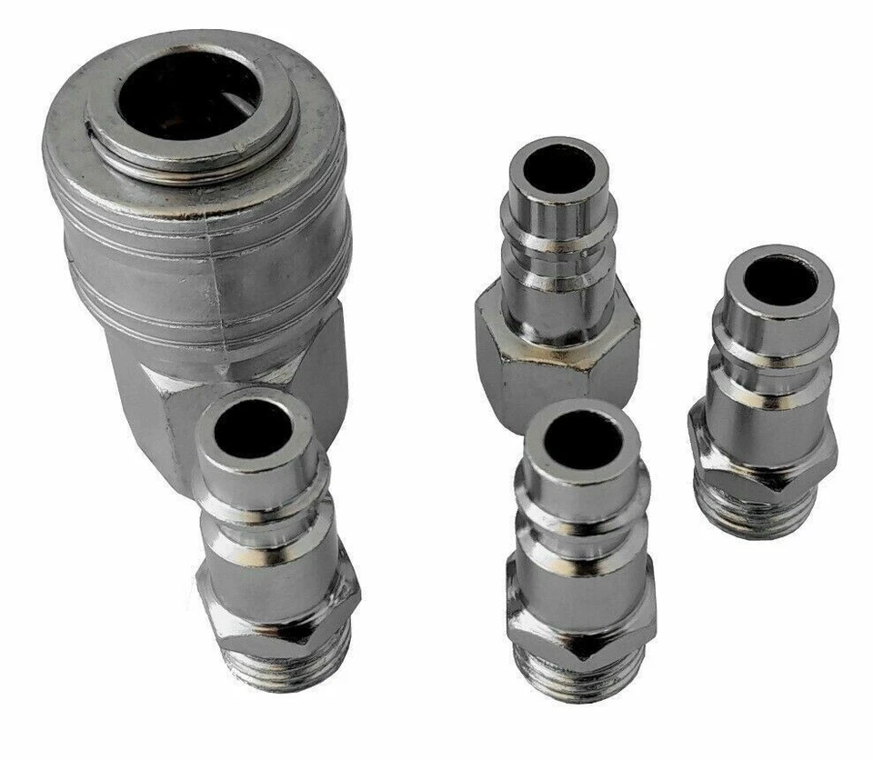 Kit 5 Innesti Raccordi Rapidi Aria Compressa Attacchi compressori, Officina - Immagine 2 di 4