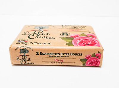 Le Petit Olivier Rosenseife Aus Der Provence – 2x100 G, Mit Olivenöl & Parfüm Aus Grasse, Sanft, Parabenfrei, Für Weiche Haut