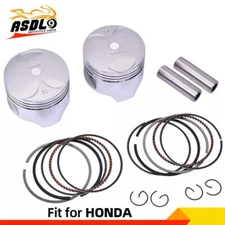 2 Sets  STD 64mm Piston Rings Pin Clips for Honda Steed SHADOW 400 VLX400 VRX400