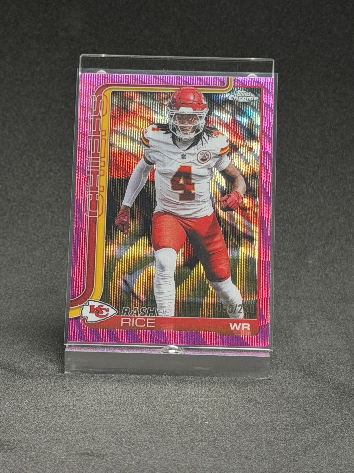 2025 Topps Chrome - Rashee Rice #147 Pink Wave Refractor /250