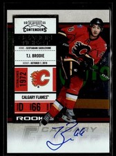 2010-11 Playoff Contenders T.J. Brodie Rookie Auto Calgary Flames #123
