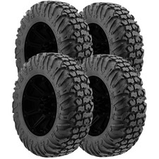 Qty 4 30x9.5x15 Efx Motovator Lrd Black Wall Tires