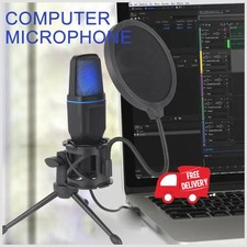 USB Microphone RGB Microfone Condensador Wire Gaming Mic for Podcast Recording S