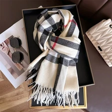Mens Womens Winter Warm 100% CASHMERE Scarf Scarves SCOTLAND Made Plaid Wool