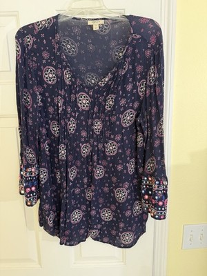 Style & Co  Womens Boho Top/Blouse