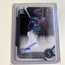 2022 Bowman Chrome 1st Prospect Auto #CPA-LC Luis Chevalier Seattle Mariners