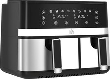 Image of HOMCOM Dual Zone Air Fryer 2700W 8.3L Smart Finish 8 in 1 Oil Free New RRP £80