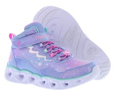 Skechers S Lights heart lights bright Sparks PS Girls Shoes Size 2, Color: