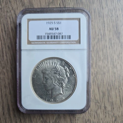 1925 S Peace Dollar NGC AU 58