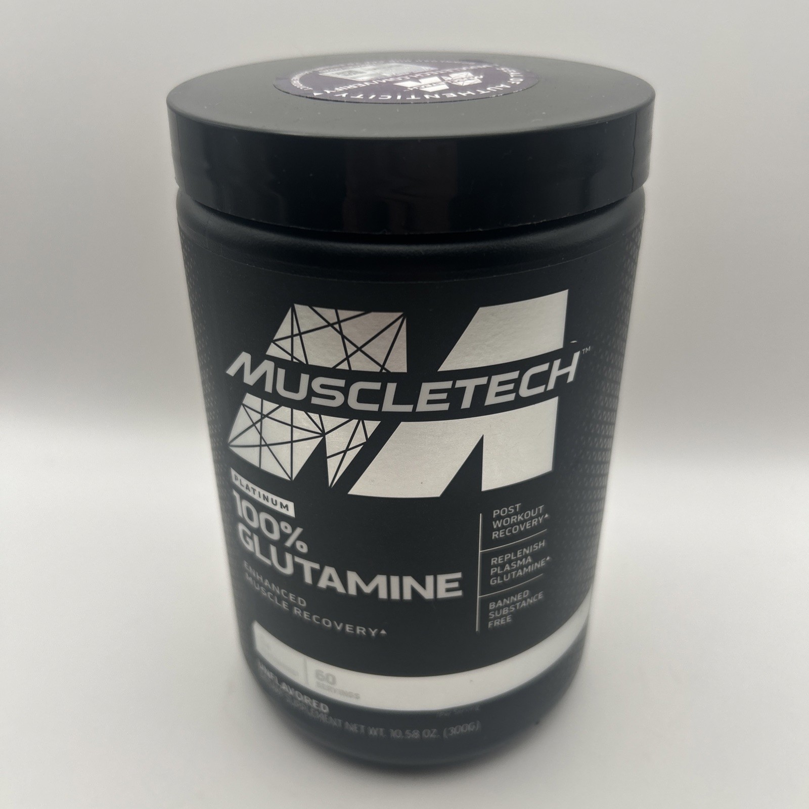 MuscleTech Platinum 100% Glutamine 300g Muscle Recovery Exp 06/28