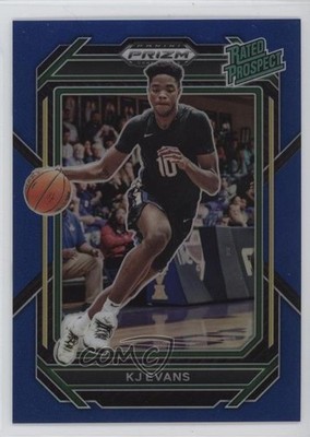 2023-24 Panini Prizm Draft Picks Rated Prospect Blue 5/199 KJ Evans #4 1qo5