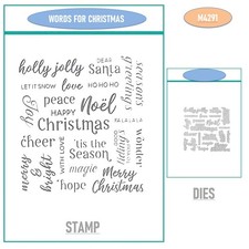 WORDS FOR CHRISTMAS Dies and Stamps Scrapbook DIY Handmade Greeting Card Making