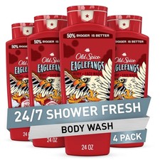 Old Spice Cleansing Body Wash for Men, 3X Defense Eaglefangs Pack of 4