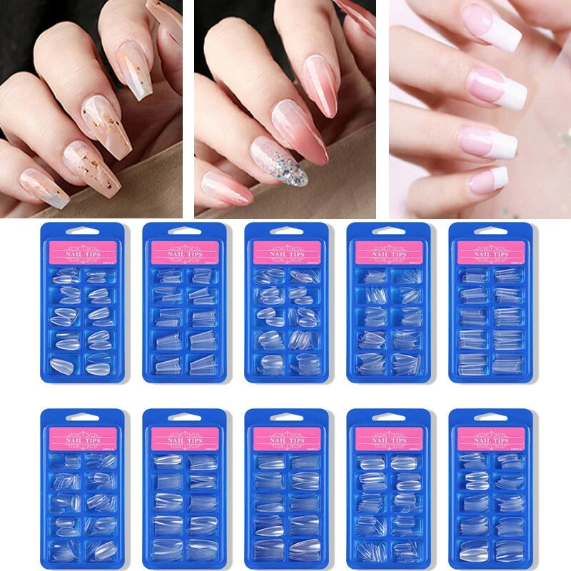 100pcs Short Ballerina False Nail Tips Acrylic Coffin Half/Full Cover Fake Nail - Image 3 of 4