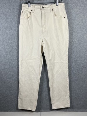Abercrombie & Fitch Women's Jeans Cream Ultra High Rise Size 30