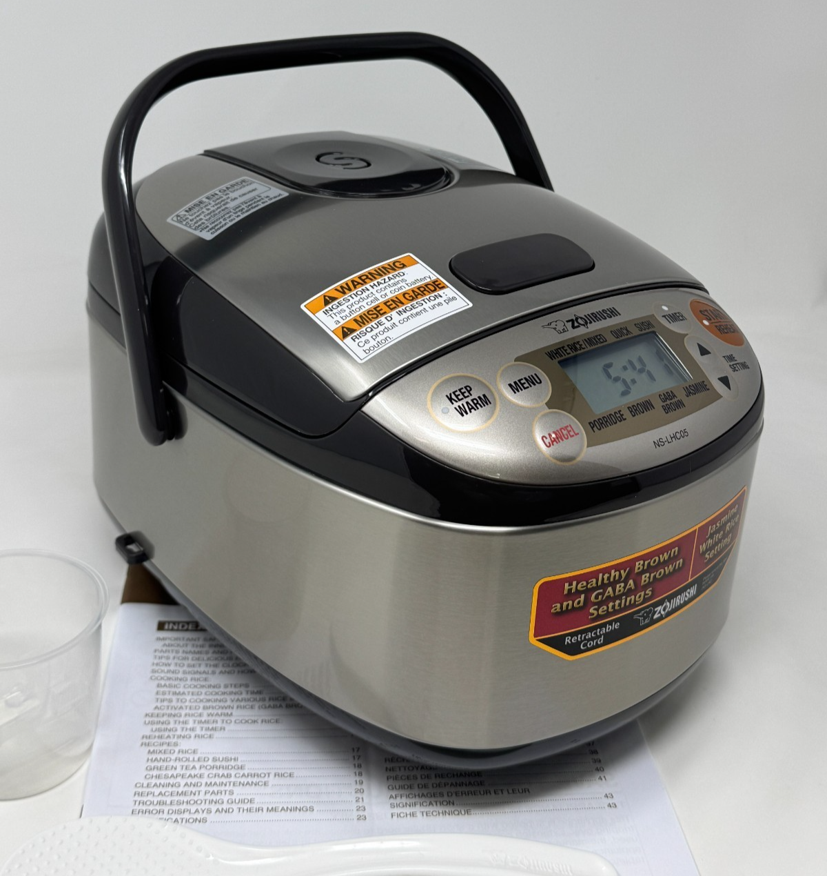 Zojirushi NS-LHC05XT Micom Rice Cooker and Warmer, Stainless Dark Brown ...