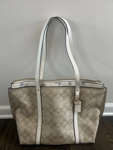 Borsa Coach 2320 May in tela firmata con stampa floreale tarassaco nuova borsetta